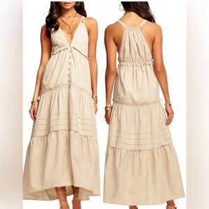 Hester Tiered V-neck Maxi Dress